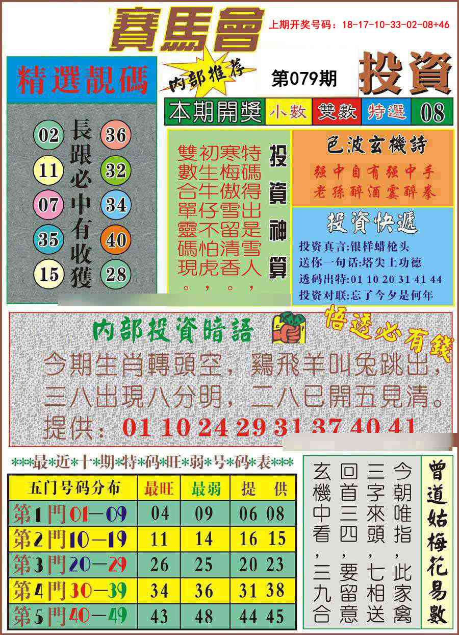 079期马会投资[图]